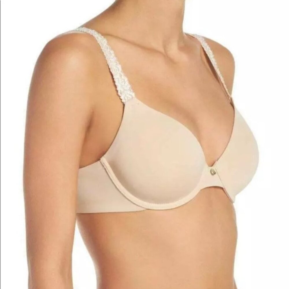 Natori Feathers Bra 32G Nude Lace Trim